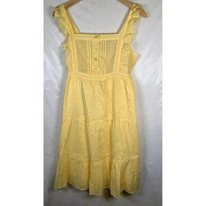 Sam & Max Yellow Ruffle Mini Dress